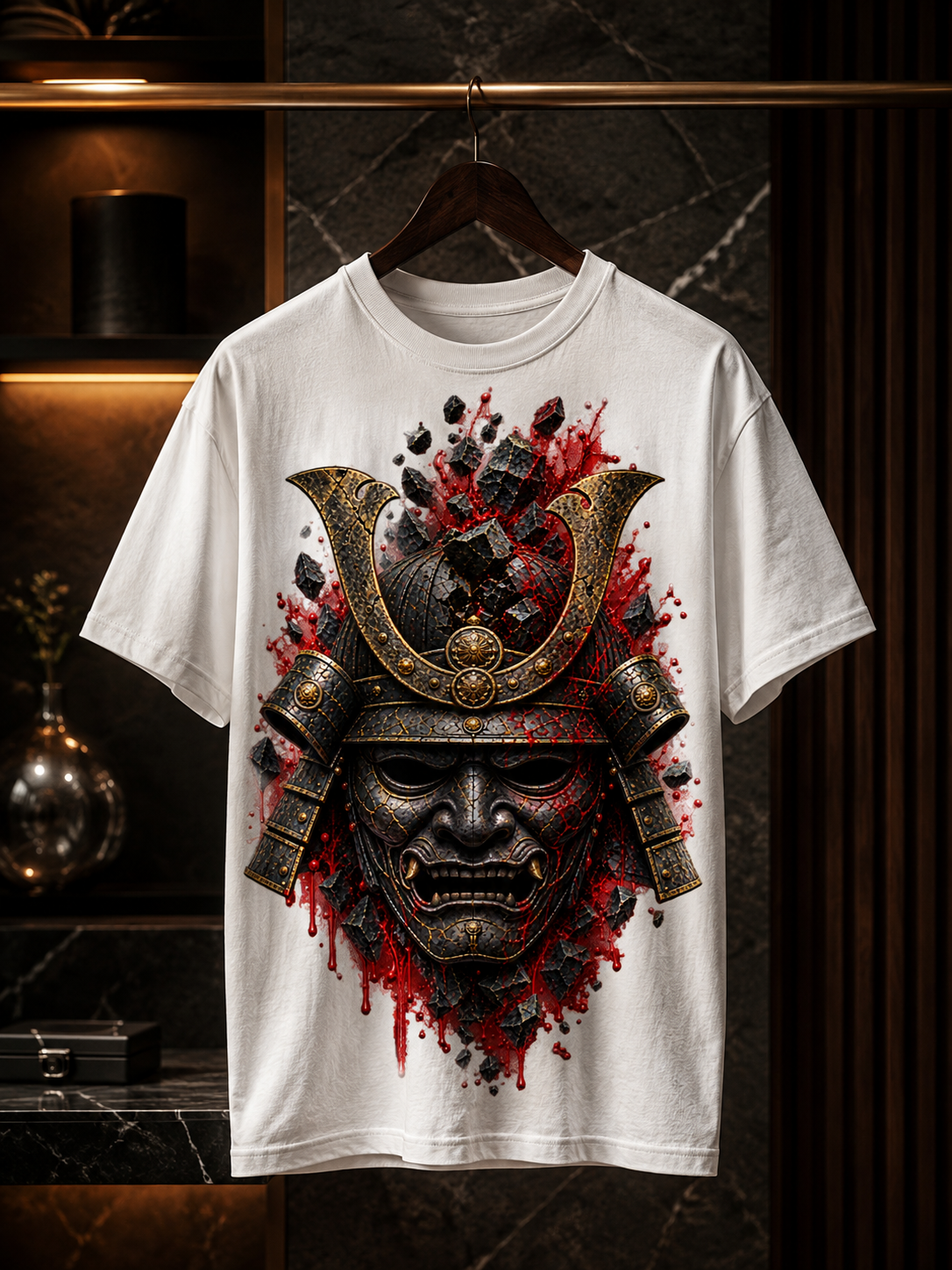Cracked Oni Samurai Helmet