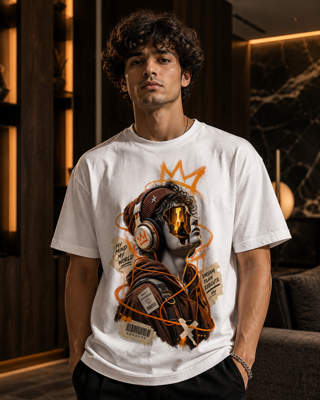 Surreal Built Different Streetwear Portrait T-shirt