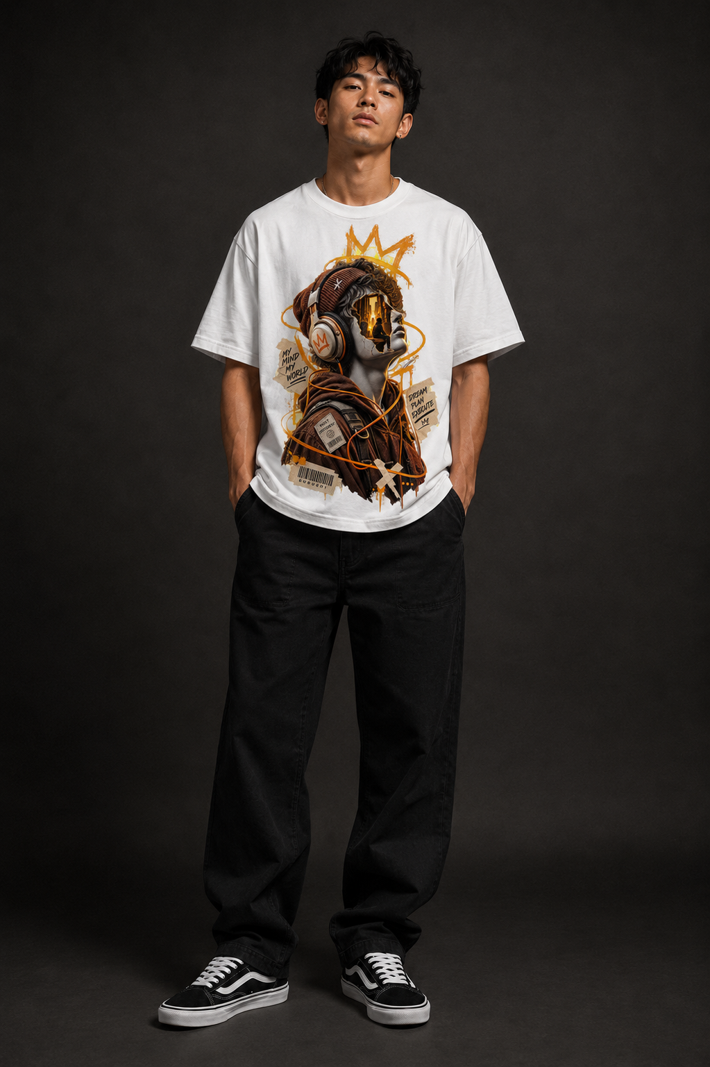 Surreal Built Different Streetwear Portrait T-shirt